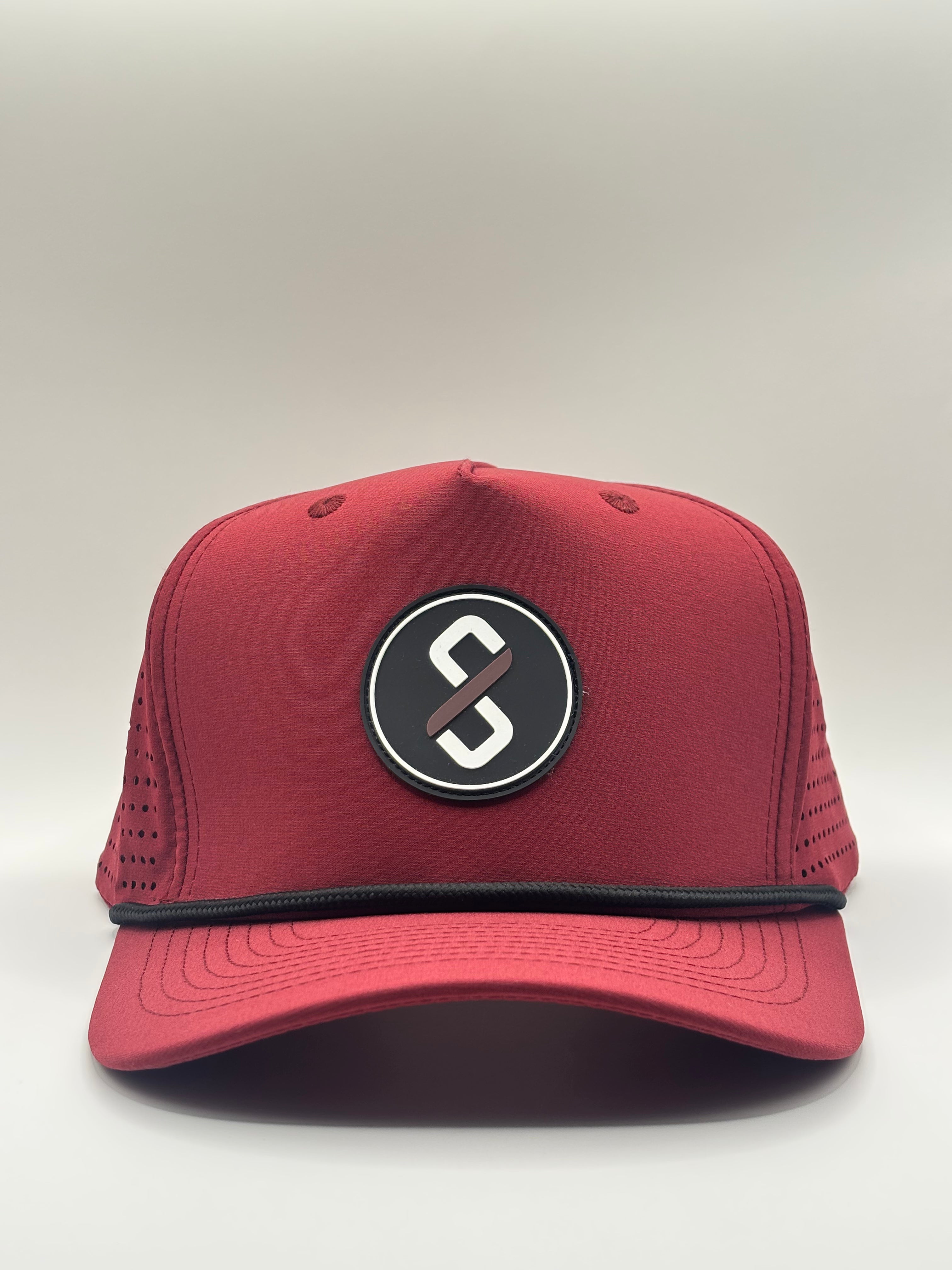 High Crown Performance Rope Hat - Maroon