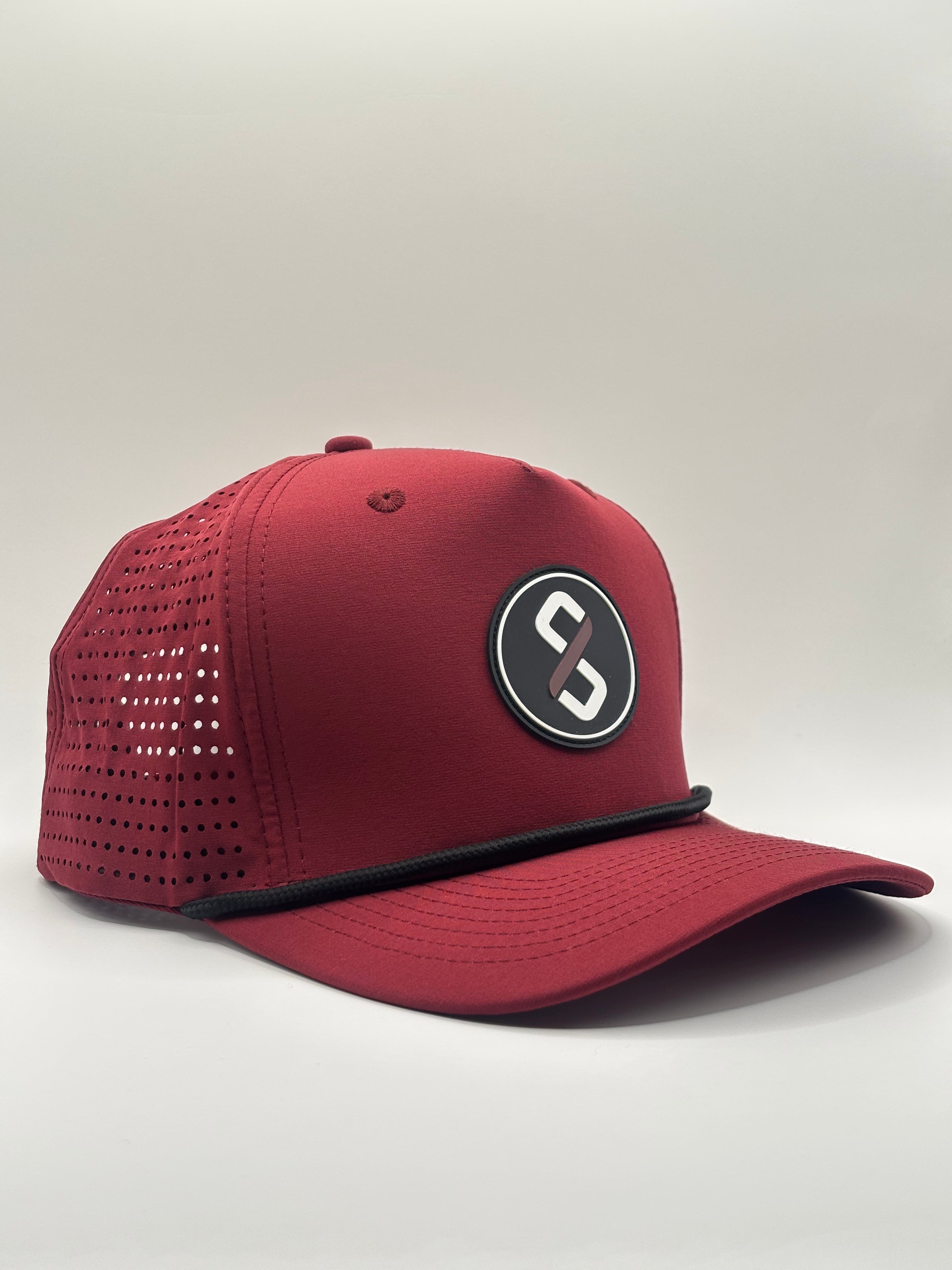 High Crown Performance Rope Hat - Maroon